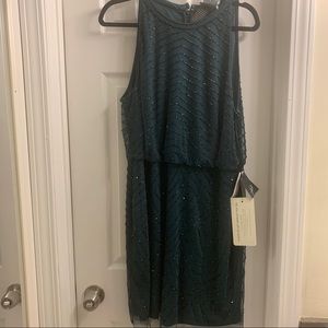 Andriana Papell Emerald Sequin Dress Size 18